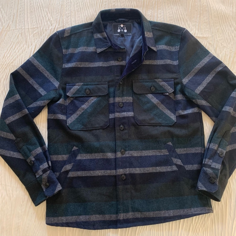 ZAK Los Angeles Wool Blend fully lined shirt jacket / shacket, size small